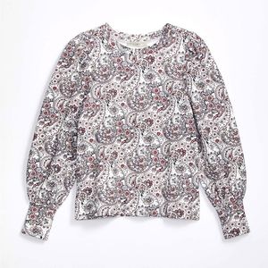 Ann Taylor Loft Puffed Sleeve Sweatshirt NWT